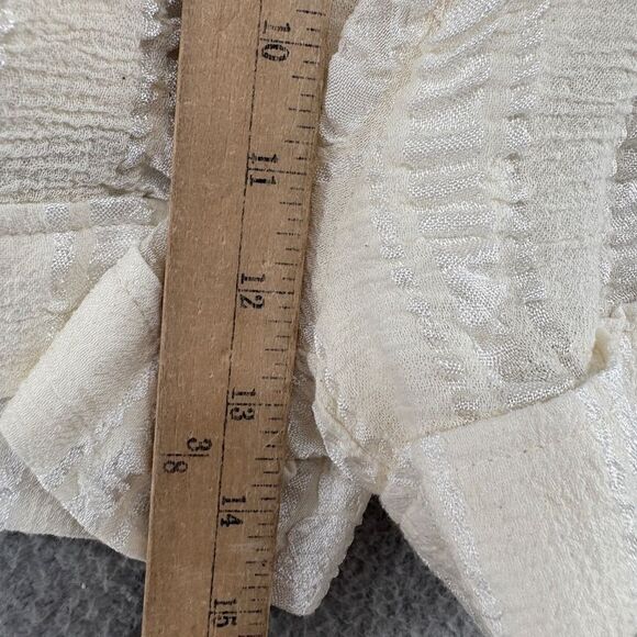 The Handloom Los Angeles Lush Short High Waisted Ivory Cotton Made in Turkey S - Picture 10 of 16